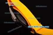 Rolex Milgauss SE Stealth Yellow Asia 2813 Automatic PVD Case Yellow Nylon Strap with Black Dial Yellow Stick Markers