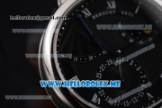 Breguet Classique Power Reserve Sea-Gull ST2153 Automatic Steel Case with Black Dial and Black Leather Strap Roman Numeral Markers