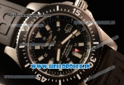 Breitling SuperOcean 2824 Auto Steel Case with Black Dial and Black Rubber Strap - 1:1 Origianl (GF)