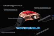 Richard Mille RM010 Miyota 9015 Automatic Rose Gold/Diamonds Case with Skeleton Dial and Red Inner Bezel