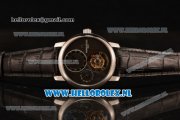 Vacheron Constantin Traditionnelle Tourbillon Manual Winding Steel Case with Black Dial and Black Leather Strap
