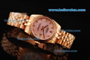 Rolex Datejust Automatic Movement Full Rose Gold with ETA Case and Pink MOP Dial