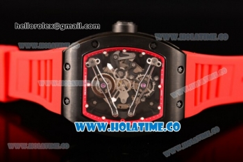 Richard Mille RM 038 Asia Automatic PVD Case with Skeleton Dial and Red Rubber Strap