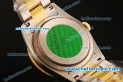 Rolex Datejust Asia 2813 Automatic Full Steel with Yellow Gold/Diamond Bezel and White MOP Dial-SS Strap