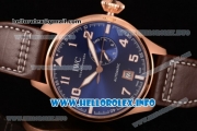 IWC Big Pilot’s Watch Edition "Le Petit Prince" Clone IWC 52010 Automatic Rose Gold Case with Blue Dial Arabic Number Markers and Brown Leather Strap (ZF)