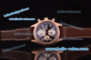 IWC Portuguese Swiss ETA 7750 Automatic Rose Gold with Coffe Dial and Leather Strap-1:1 Original