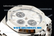 Audemars Piguet Royal Oak 41MM Chronograph Swiss Valjoux 7750 Automatic Steel Case/Bracelet with White Dial (EF)