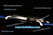Patek Philippe Calatrava Miyota OS2035 Quartz Steel Case with Arabic Numeral Markers and Blue Dial