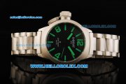 U-Boat Italo Fontana Left Hook Automatic Movement Full Steel with Green Markers and Black Dial U-Boat Italo Fontana Left Hook Automatic Movement Full Steel with Green Markers and Black Dial