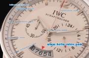 IWC Portuguese Chronograph Japanese Miyota OS20 Quartz Stainless Steel Case with Stainless Steel Strap and White Dial Silver Markers