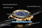 Rolex Daytona Asia ST17 Automatic Yellow Gold Case with Blue Dial Ceramic Bezel and Arabic Numeral Markers