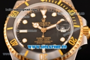 Rolex Submariner Asia Automatic Steel Case with White Dot Markers and Black Dial - Nylon Strap
