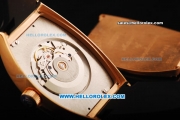 Franck Muller Platinum Rotor Swiss ETA 2824 Automatic Movement Rose Gold Case with White Dial and Arabic Numeral Markers