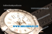 Breitling Avenger II GMT White Dial With Swiss ETA 2836 Automatic Leather Strap Best Edition A3239011