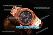 Audemars Piguet Royal Oak 41MM Clone AP Calibre 3120 Automatic Full Rose Gold with Blue Dial and Stick Markers (EF)