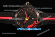 Ferrari Scuderia Ferrari Orologi 2015 Miyota 2035 Quartz PVD Case with Black Dial and Red Stick Markers