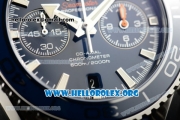 Omega Seamaster Planet Ocean Chrono Clone Omega 9300 Automatic Steel Case with Blue Dial and Blue Rubber Strap (EF)