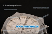 Audemars Piguet Royal Oak 41MM Chrono Miyota Quartz Full Steel with White Dial and Stick Markers