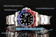 Rolex GMT-Master II Rolex 3186 Automatic Movement Steel Case with White Markers and Ceramic Bezel