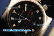 Ulysse Nardin Maxi Marine Chronograph Miyota OS20 Quartz Steel Case with Blue Dial and Silver Markers