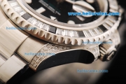 Rolex GMT Master II Rolex 3186 Automatic Movement Full Steel with Black Dial and Diamond Bezel