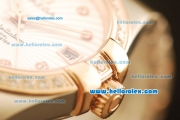 Omega Constellation Swiss ETA 2824 Automatic Steel Case with Rose Gold Bezel and Diamond Markers/Bezel-(35mm)