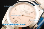 Rolex Air King Automatic Movement Full Steel with Rose Gold Dial and White Markers