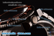 Rolex Sea-Dweller Bamford Asia 2813 Automatic PVD Case with PVD Strap Black Dial Orange Markers