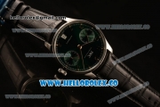 IWC Portuguese Automatic Clone IWC 52010 Automatic Steel Case with Green Dial and Black Leather Strap - (AAAF)