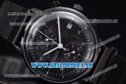 Junghans Max Bill Chronoscope Miyota OS10 Quartz PVD Case/Bracelet Black Dial and Arabic Number/Stick Markers