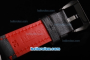 Ferrari Chronograph Miyota Quartz Movement 7750 Coating Case with Red Dial-Black Numeral Markers