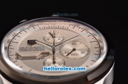 Tag Heuer Mikrogirder 2000 Chronograph Miyota Quartz Steel Case with PVD Bezel - Silver Dial