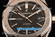 Audemars Piguet Royal Oak 41 MM Clone AP Calibre 3120 Automatic Steel Case/Bracelet with Black Dial and Stick Markers - 1:1 Original (JF)