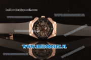 Hublot Classic Fusion Aerofusion Chronograph Orlinski Japanese Miyota OS20 Quartz Rose Gold Case with Black Dial Stick Markers and Black Rubber Strap