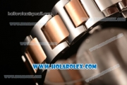 Cartier Rotonde De Miyota Quartz Two Tone Case/Bracelet with Brown Dial