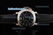 Panerai Luminor PAM 253 Automatic Movement Black Dial with Green Stick Markers/Arabic Numerals and Black Leather Strap Panerai Luminor PAM 253 Automatic Movement Black Dial with Green Stick Markers/Arabic Numerals and Black Leather Strap