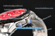 Ferrari Rattrapante Chrono Miyota OS20 Quartz Steel Case with PVD Bezel Red Dial and Stick Markers