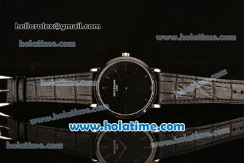 Patek Philippe Calatrava Miyota OS2035 Quartz Steel Case with Black Dial and Stick Markers