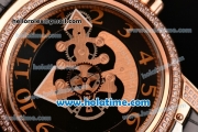 Ulysse Nardin Freak Automatic Rose Gold/Diamond Case with Black Dial and Black Leather Strap (EF)