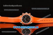 Omega Seamaster Planet Ocean 600M Co-Axial Chrono Swiss Valjoux 7750-DD Steel Case with Orange Bezel and White Stick Markers