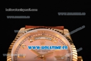 Rolex Day-Date Asia 2813/Swiss ETA 2836/Clone Rolex 3135 Automatic Yellow Gold Case with Diamonds Markers and Pink MOP Dial (BP)