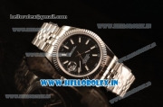 Rolex Datejust 37mm Swiss ETA 2836 Automatic Movement Steel Case with Steel Bezel Black Dial Steel Strap