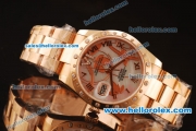 Rolex Datejust Asia 2813 Automatic Full Rose Gold with Diamond Bezel and MOP Dial-Rose Gold Markers