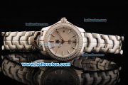 Tag Heuer Link 200 Meters Swiss Quartz Movement Full Steel with White MOP Dial and Stick Markers-Lady Model