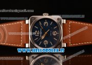Bell Ross BR03-92 Miyota 9015 Auto 316L Steel Case With Black Dial Calfskin Strap Bell Ross BR03-92 Miyota 9015 Auto 316L Steel Case With Black Dial Calfskin Strap