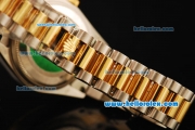Rolex Datejust Automatic Movement ETA Coating Case with Chocolate Dial and Diamond Bezel-Two Tone Strap
