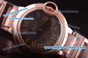 Cartier ballon bleu de Swiss ETA Quartz Full Rose Gold with Black Dial