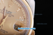 Rolex Datejust Automatic Two Tone with Gold Bezel,Gold Dial and Number Marking