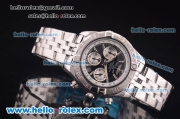 Breitling Chronomat B01 Chronograph Miyota Quartz Full Steel with Black Dial