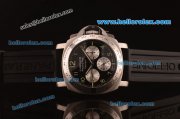 Panerai Chrono Pam 196 Luminor Daylight Automatic Steel Case with Silver Subdials and Black Rubber Strap-7750 Coating Panerai Chrono Pam 196 Luminor Daylight Automatic Steel Case with Silver Subdials and Black Rubber Strap-7750 Coating